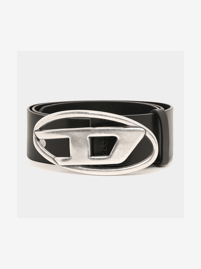 Diesel Black Oval D Logo Belt